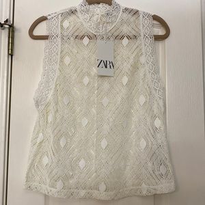 Zara crochet top. Size L